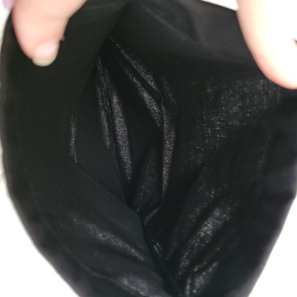 Chanel Dust Bag Empty Drawstring Logo Spell Out Fabric Black 12.5 x 7.5 in - Picture 6 of 9